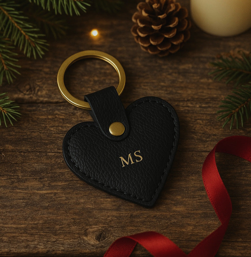 Personalised heart keychain